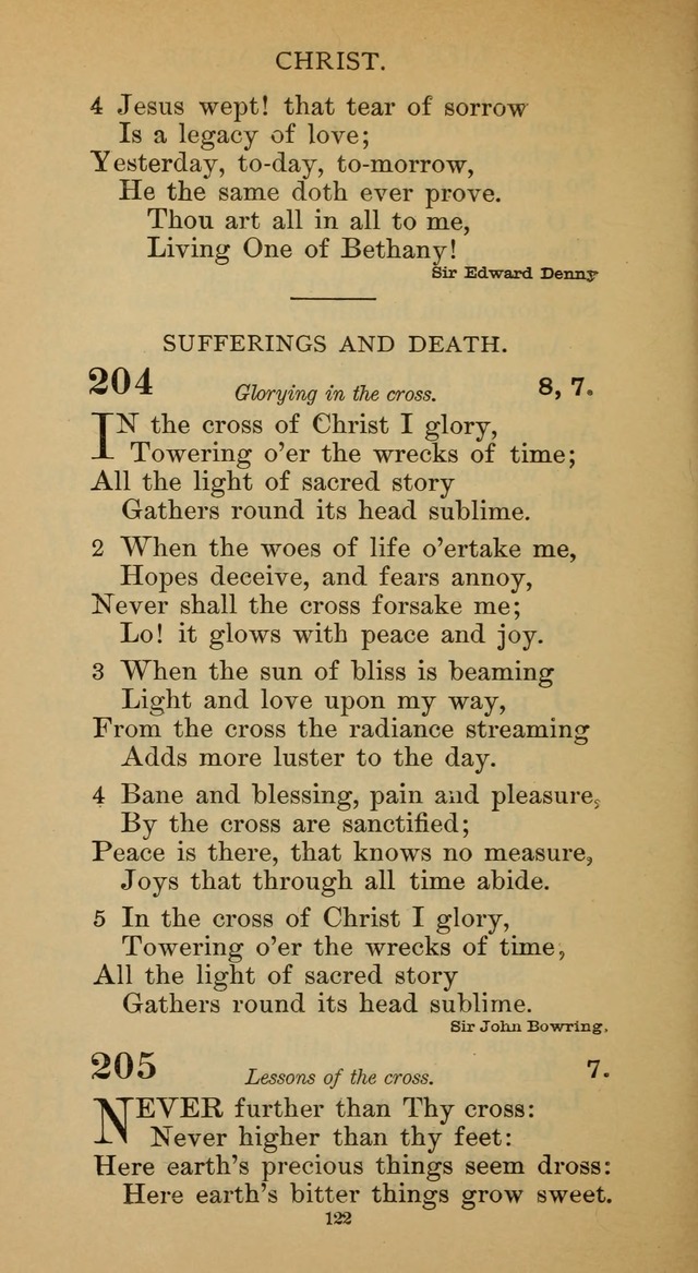 Hymnal of the Methodist Episcopal Church page 122