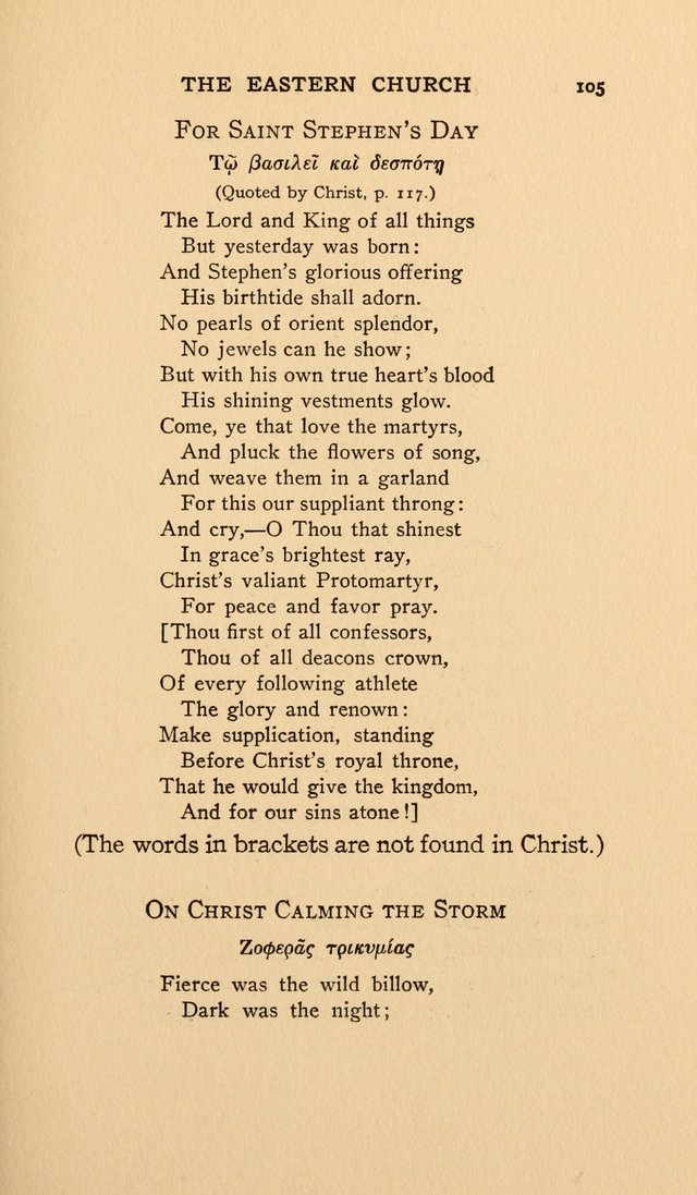 Hymns and Poetry of the Eastern Church page 100