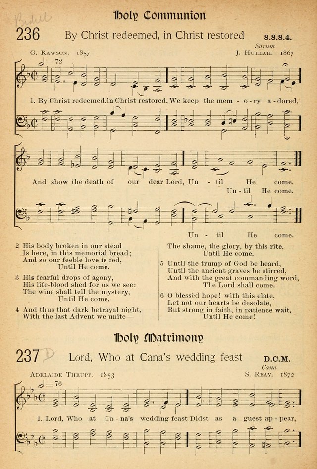 The Hymnal: revised and enlarged as adopted by the General Convention of the Protestant Episcopal Church in the United States of America in the of our Lord 1892..with music, as used in Trinity Church page 270