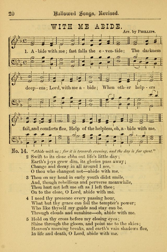 Hallowed Songs: for prayer and social meetings, containing hymns and tunes, carefully selected from all sources, both old and new, and are of the most spiritual..(Newly Revised) page 20