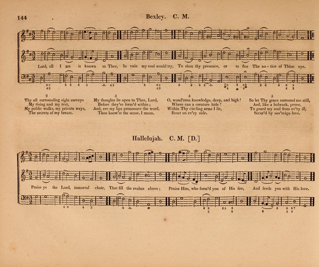 Harmonia Sacra: a Compilation of Psalm and Hymn Tunes [from the most celebrated European masters] page 144