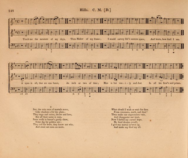 Harmonia Sacra: a Compilation of Psalm and Hymn Tunes [from the most celebrated European masters] page 148