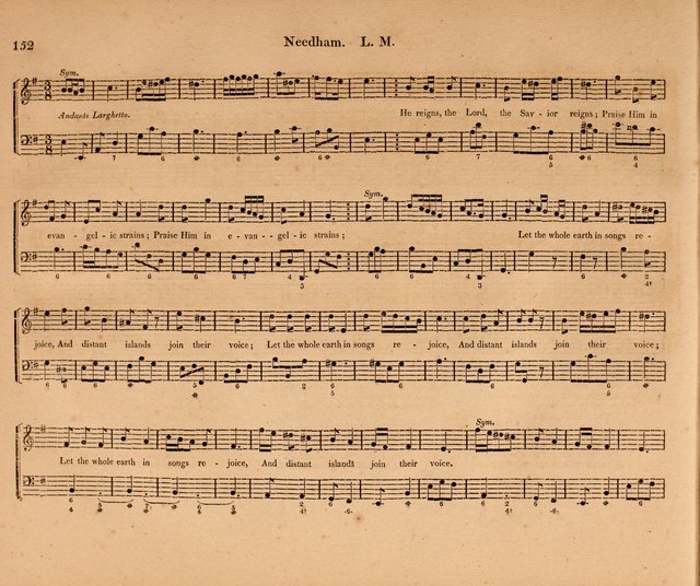 Harmonia Sacra: a Compilation of Psalm and Hymn Tunes [from the most celebrated European masters] page 152