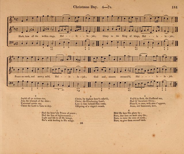 Harmonia Sacra: a Compilation of Psalm and Hymn Tunes [from the most celebrated European masters] page 181