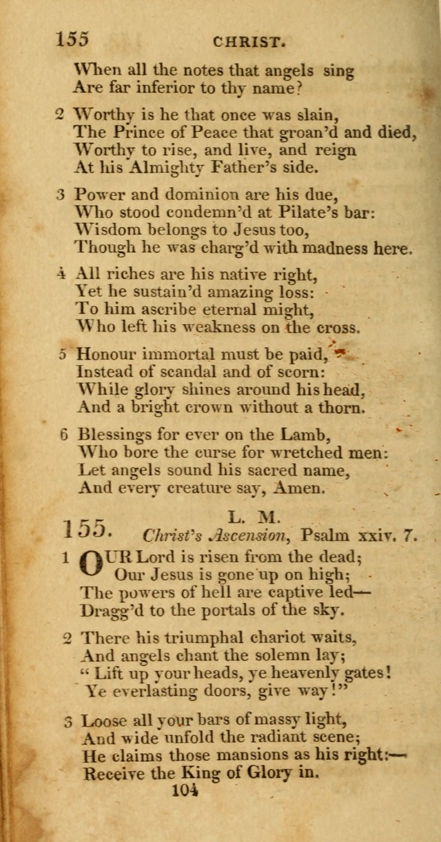 Hymns, Selected and Original: for public and private worship (1st ed.) page 104