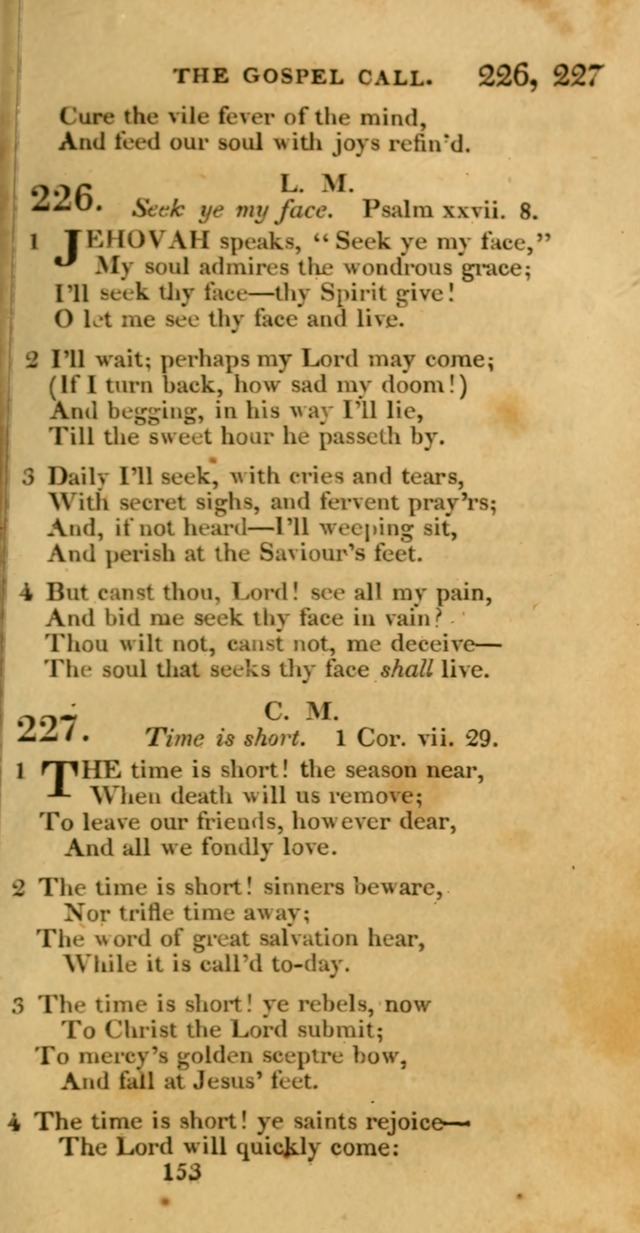 Hymns, Selected and Original: for public and private worship (1st ed.) page 153