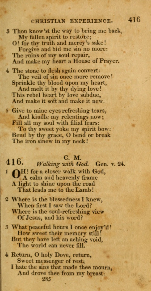 Hymns, Selected and Original: for public and private worship (1st ed.) page 285
