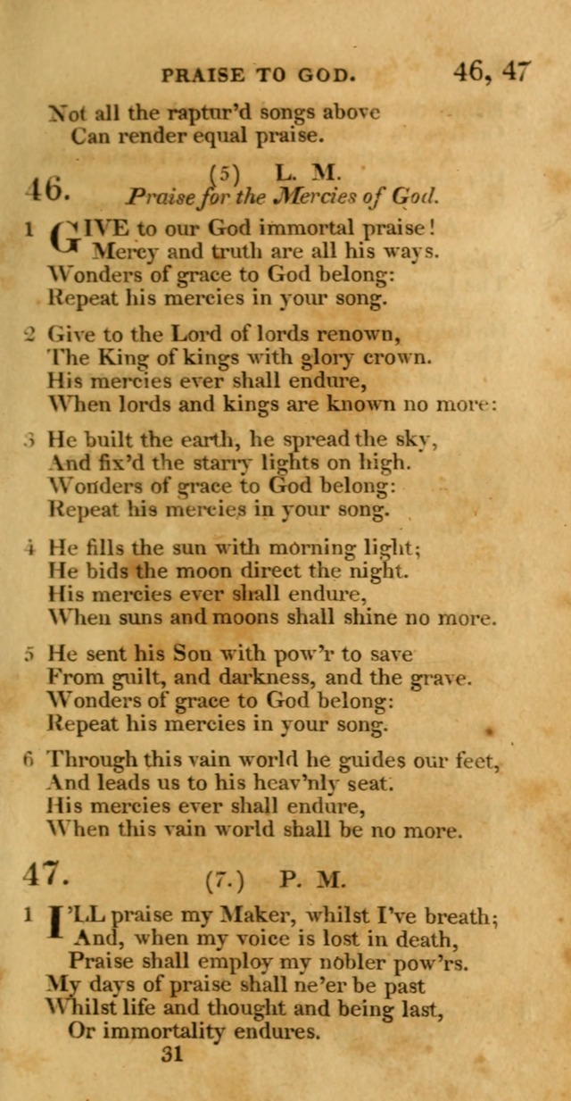 Hymns, Selected and Original: for public and private worship (1st ed.) page 31
