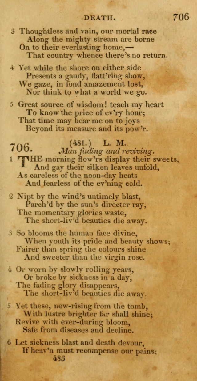 Hymns, Selected and Original: for public and private worship (1st ed.) page 483
