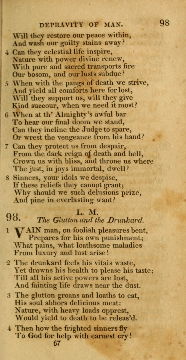 Hymns, Selected and Original: for public and private worship (1st ed.) page 67