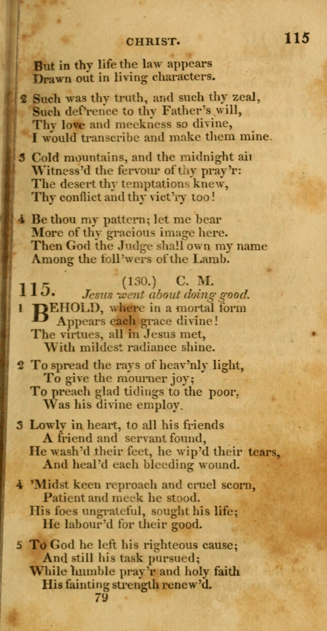 Hymns, Selected and Original: for public and private worship (1st ed.) page 79