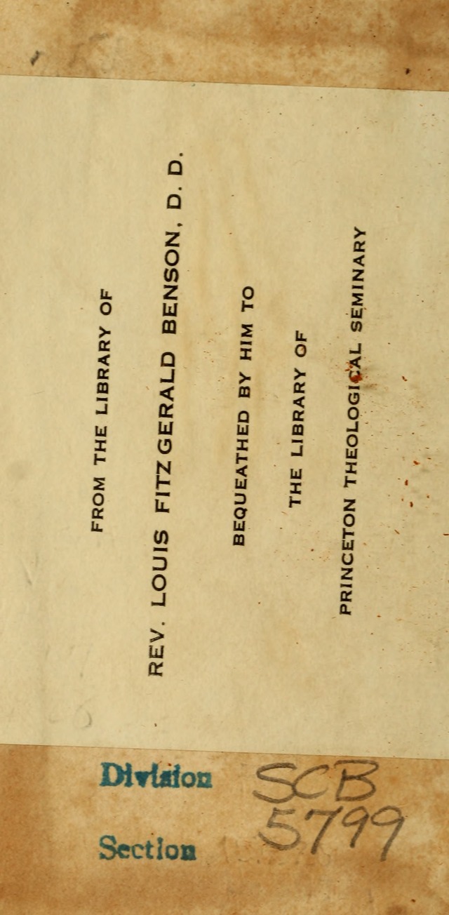 Hymns, Selected and Original: for public and private worship (1st ed.) page ii