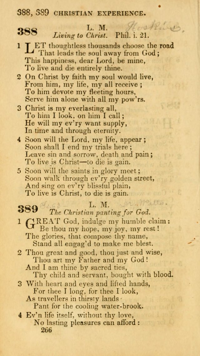 Hymns: selected and original, for public and private worship (30th ed.) page 266
