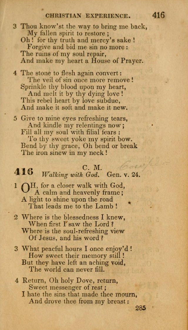 Hymns: selected and original, for public and private worship (30th ed.) page 285