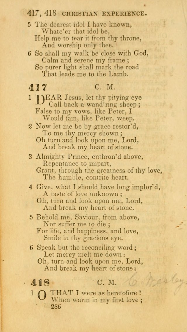 Hymns: selected and original, for public and private worship (30th ed.) page 286