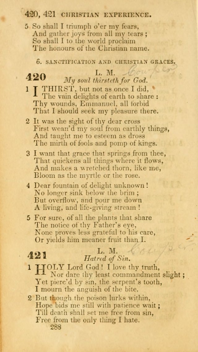 Hymns: selected and original, for public and private worship (30th ed.) page 288