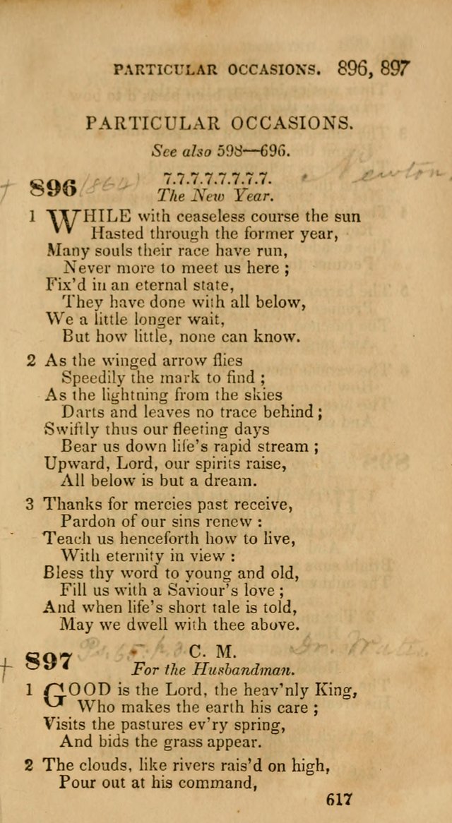 Hymns: selected and original, for public and private worship (30th ed.) page 617