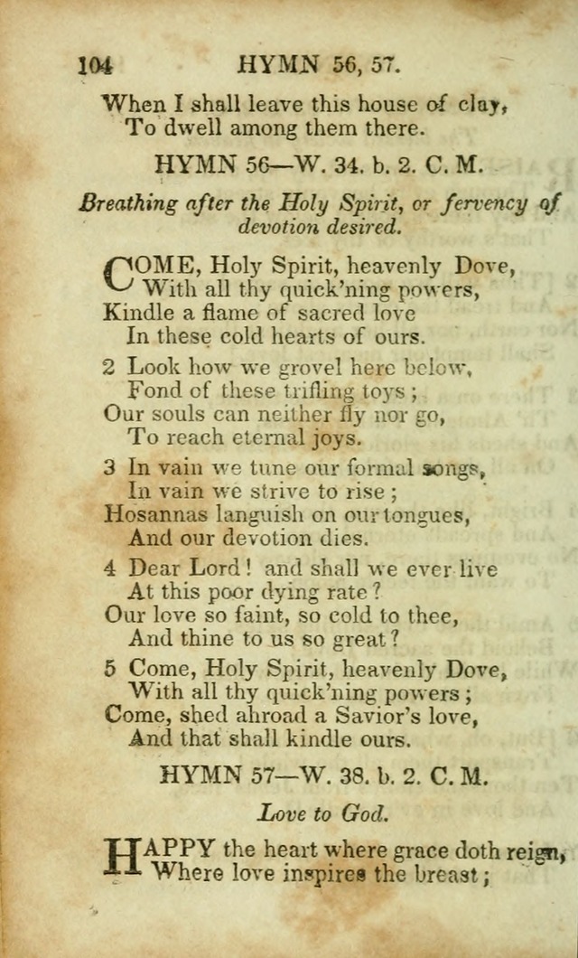 Hymns and Spiritual Songs, Original and Selected, for the Use of Christians. (8th ed.) page 105