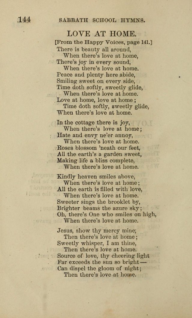 Hymns for the use of the Sabbath School of the Second Reformed Church, Albany N. Y. page 144