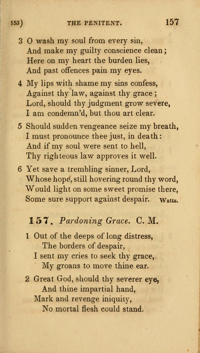 Hymns for Social Worship: selected from Watts, Doddridge, Newton, Cowper, Steele and others page 153