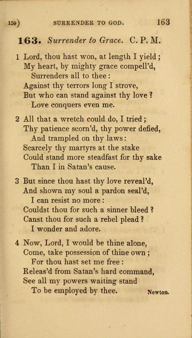 Hymns for Social Worship: selected from Watts, Doddridge, Newton, Cowper, Steele and others page 159