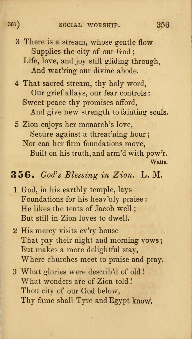Hymns for Social Worship: selected from Watts, Doddridge, Newton, Cowper, Steele and others page 307