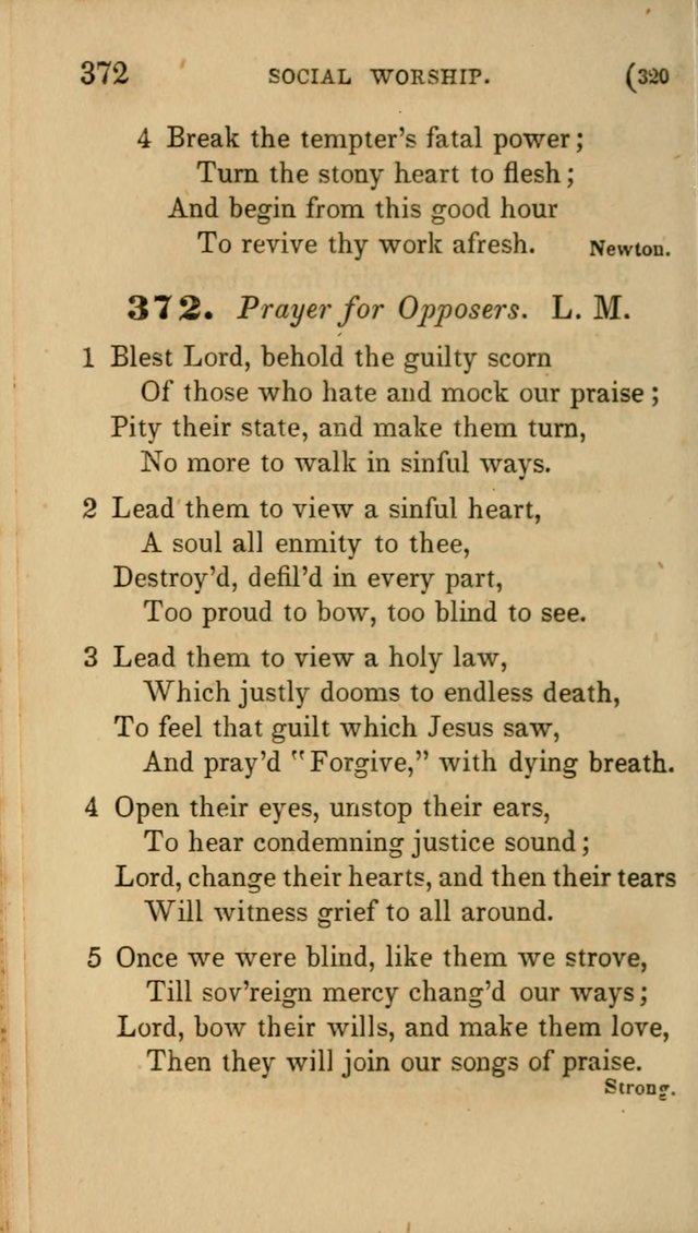 Hymns for Social Worship: selected from Watts, Doddridge, Newton, Cowper, Steele and others page 320