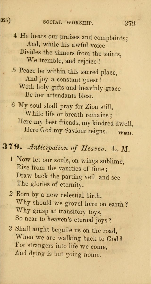 Hymns for Social Worship: selected from Watts, Doddridge, Newton, Cowper, Steele and others page 325