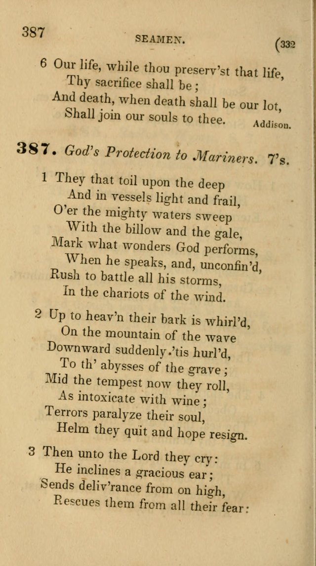 Hymns for Social Worship: selected from Watts, Doddridge, Newton, Cowper, Steele and others page 332