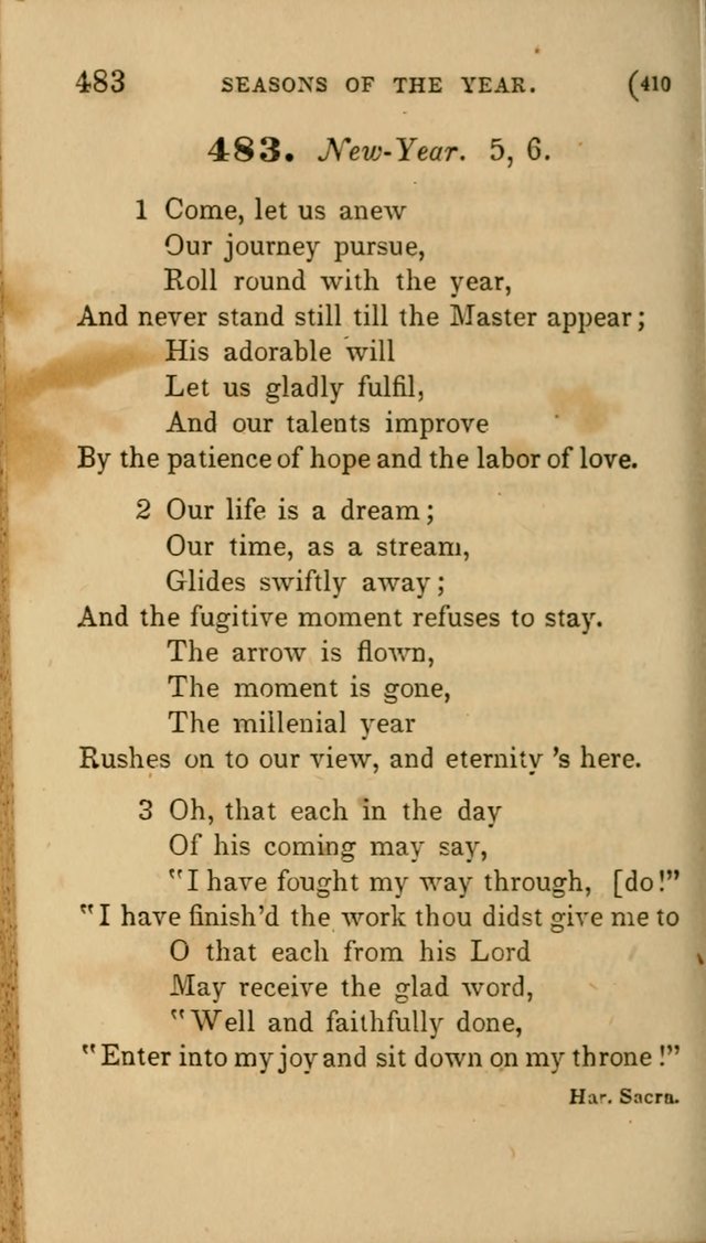 Hymns for Social Worship: selected from Watts, Doddridge, Newton, Cowper, Steele and others page 410