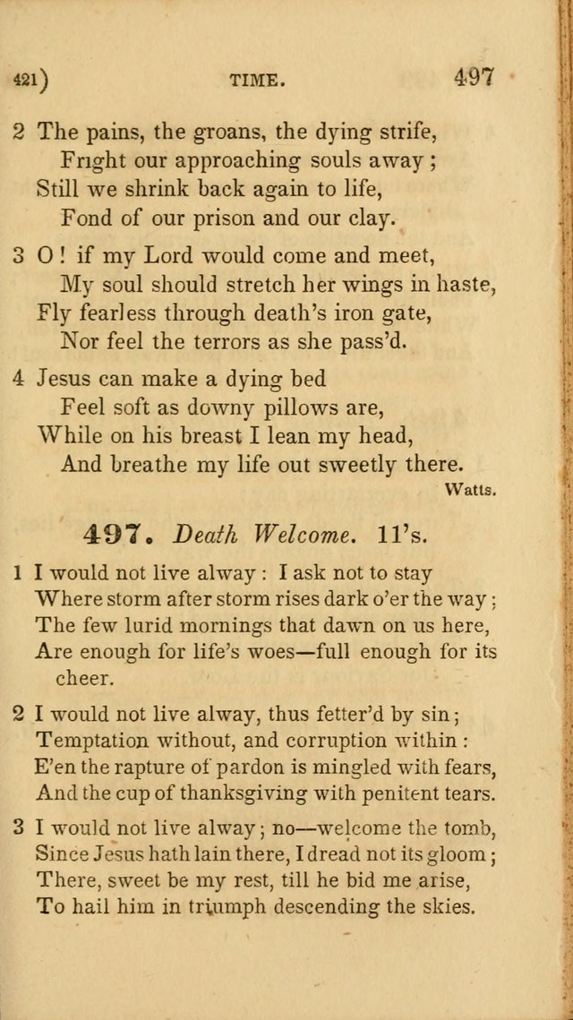 Hymns for Social Worship: selected from Watts, Doddridge, Newton, Cowper, Steele and others page 421