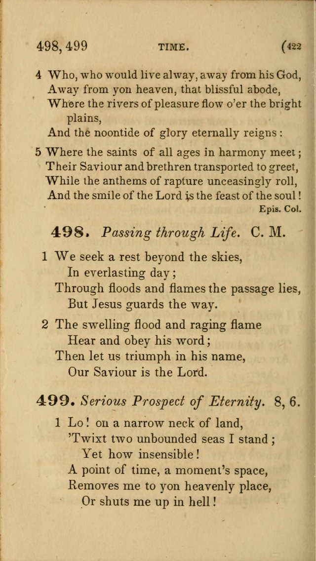Hymns for Social Worship: selected from Watts, Doddridge, Newton, Cowper, Steele and others page 422