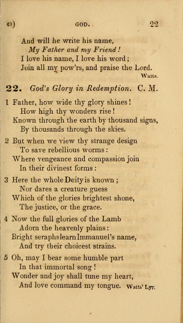 Hymns for Social Worship: selected from Watts, Doddridge, Newton, Cowper, Steele and others page 43