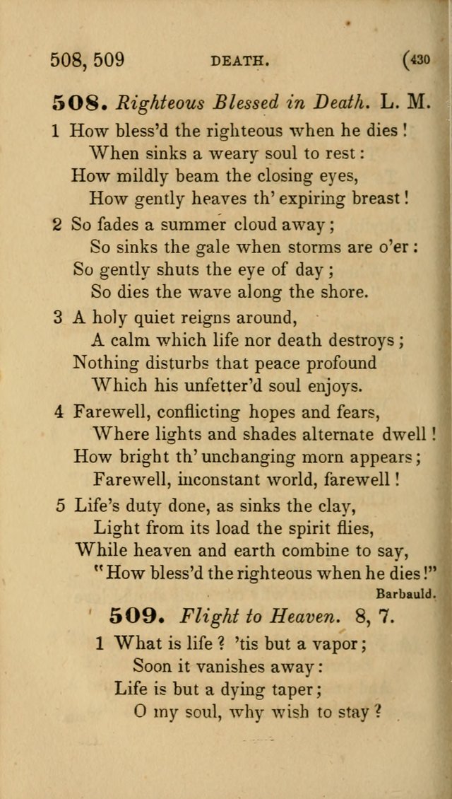 Hymns for Social Worship: selected from Watts, Doddridge, Newton, Cowper, Steele and others page 430