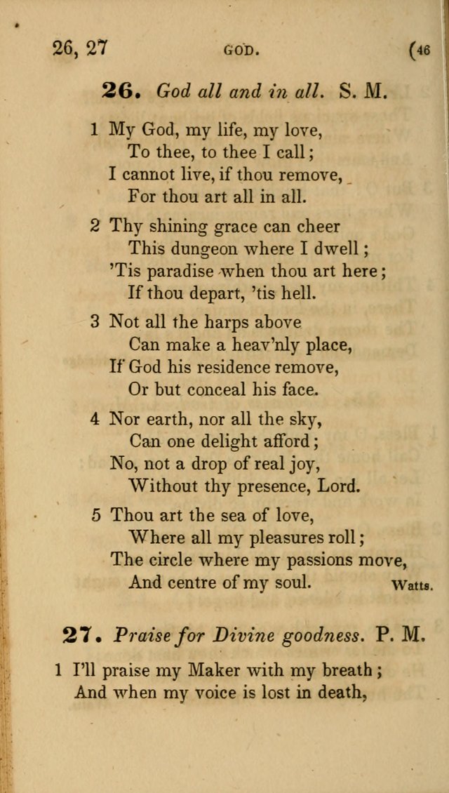 Hymns for Social Worship: selected from Watts, Doddridge, Newton, Cowper, Steele and others page 46