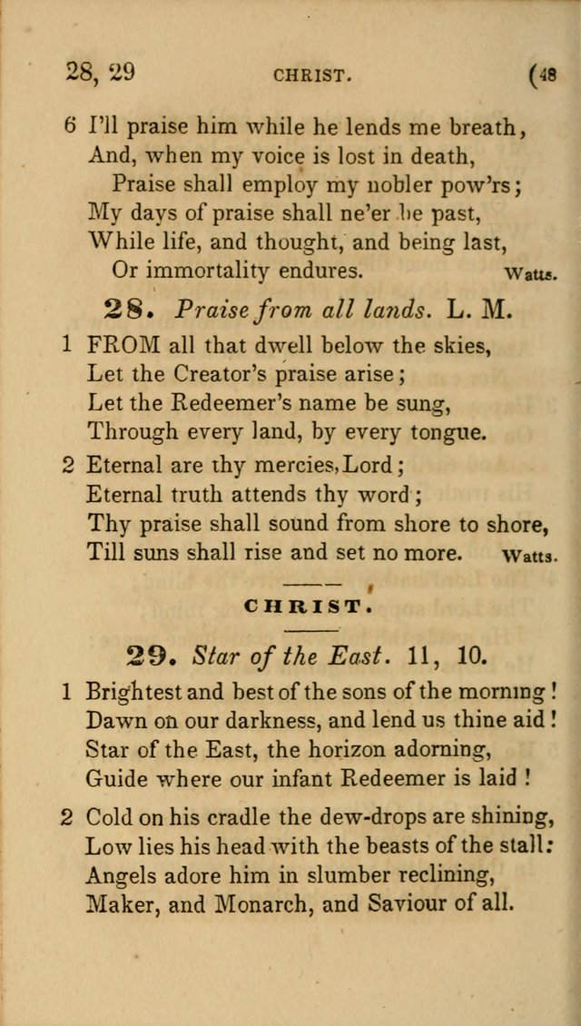 Hymns for Social Worship: selected from Watts, Doddridge, Newton, Cowper, Steele and others page 48