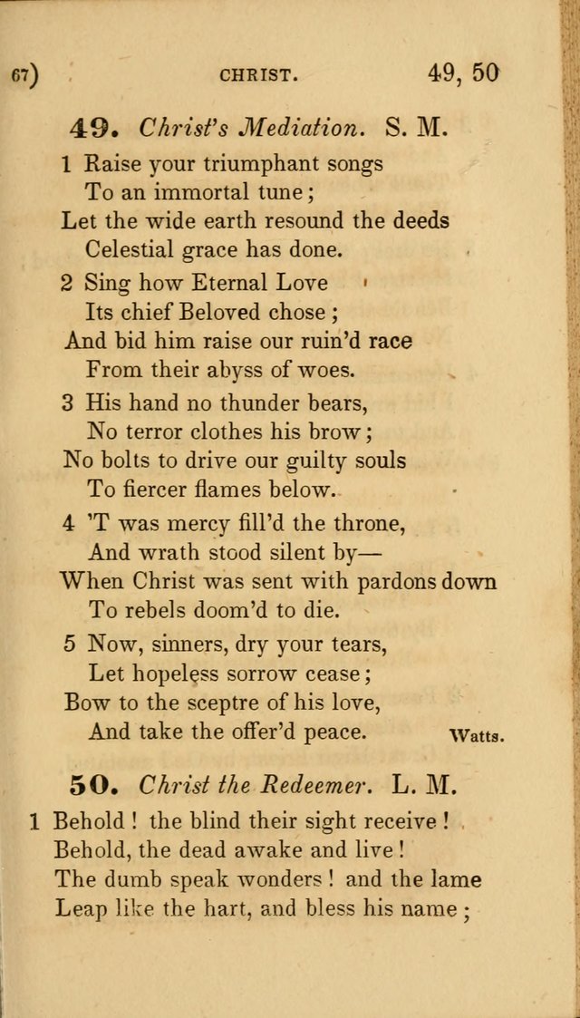 Hymns for Social Worship: selected from Watts, Doddridge, Newton, Cowper, Steele and others page 67