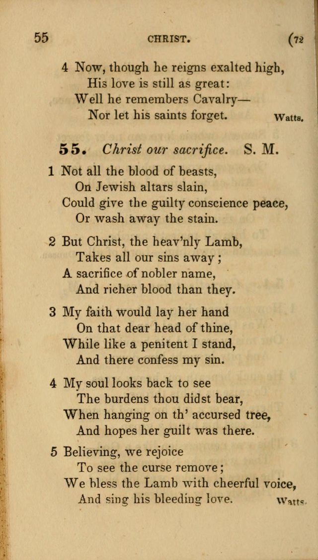 Hymns for Social Worship: selected from Watts, Doddridge, Newton, Cowper, Steele and others page 72