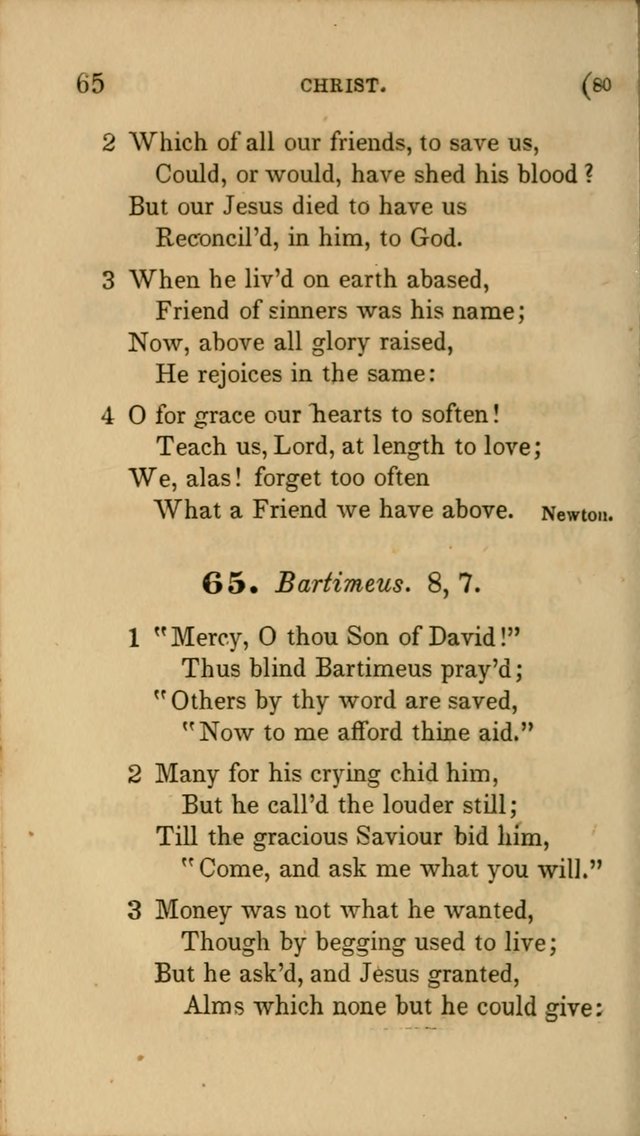 Hymns for Social Worship: selected from Watts, Doddridge, Newton, Cowper, Steele and others page 80