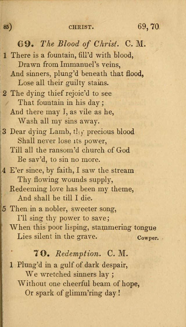 Hymns for Social Worship: selected from Watts, Doddridge, Newton, Cowper, Steele and others page 85