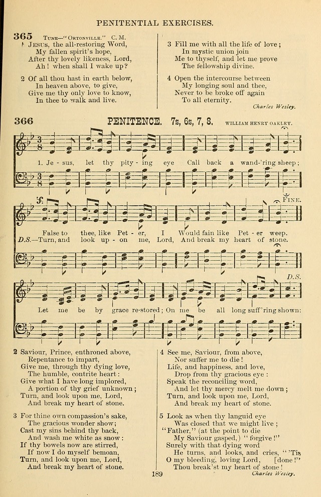 Hymn and Tune Book of the Methodist Episcopal Church, South (Round Note Ed.) page 189