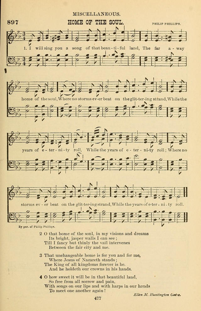 Hymn and Tune Book of the Methodist Episcopal Church, South (Round Note Ed.) page 477