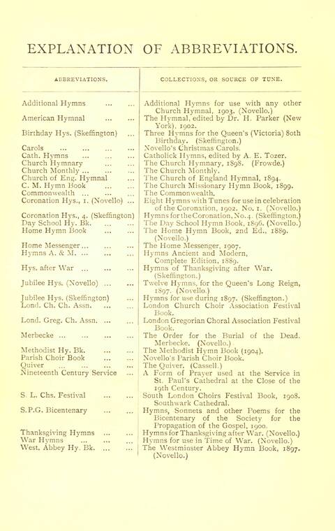 Hymn Tunes and Carols page xv