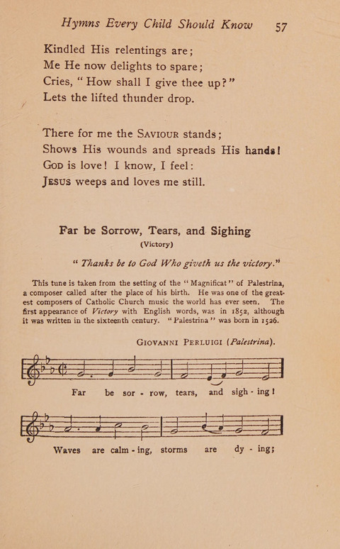 Hymns That Every Child Should Know: A selection of the best hymns of all nations for young people page 57