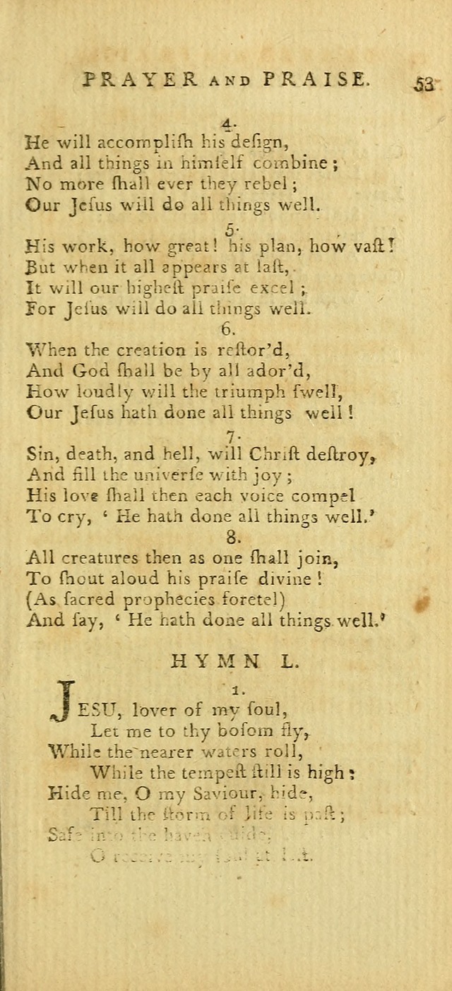 Hymns for the Use of the Society of United Christian Friends: with their constitution annexed page 53