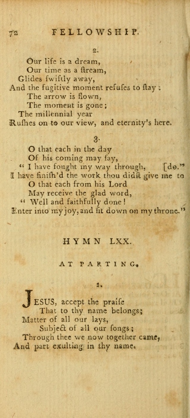 Hymns for the Use of the Society of United Christian Friends: with their constitution annexed page 72