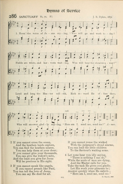 Hymns of Worship and Service: College Edition page 213