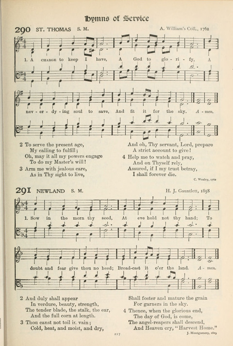 Hymns of Worship and Service: College Edition page 217