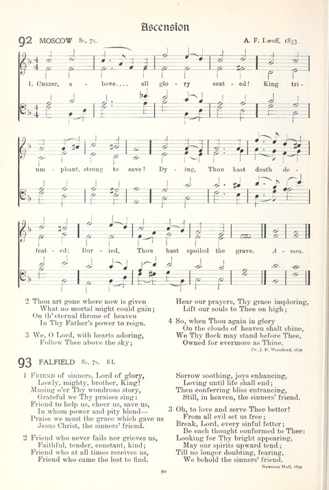 Hymns of Worship and Service: College Edition page 70