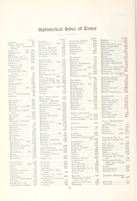 Hymns of Worship and Service: College Edition page xvii